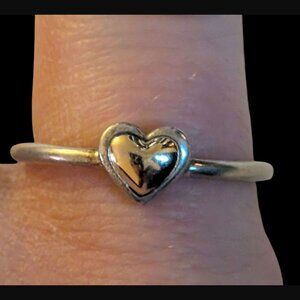 Pandora 14k S925 Sterling Silver Size 54 Golden Heart Two Tone Ring